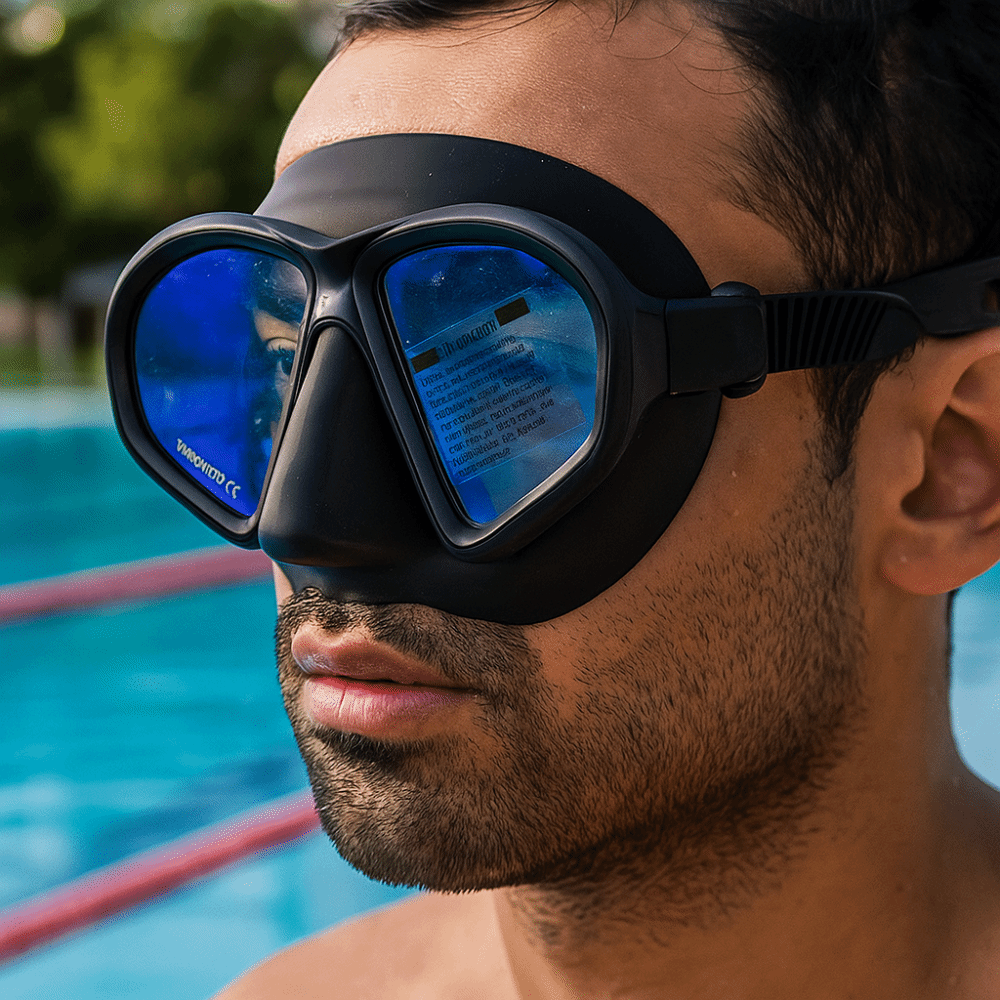 Snorkel Dry Top - Maska do freedivingu ze szkła hartowanego,