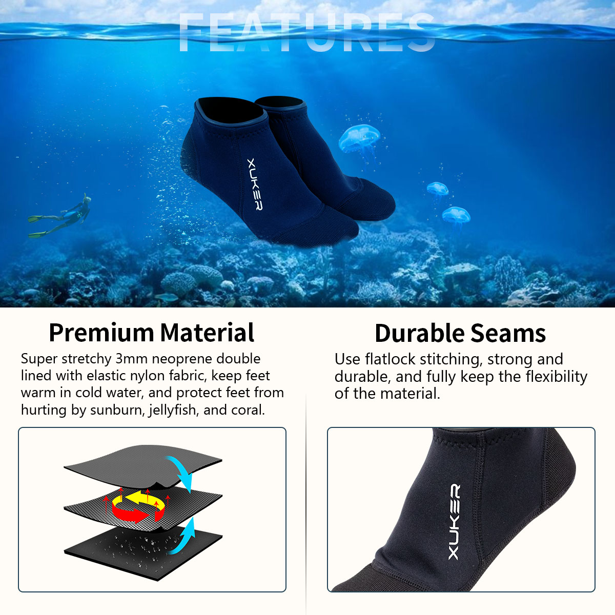 Skarpety neoprenowe 3 mm Siatk – Snorkel Dry Top recenzja i cena
